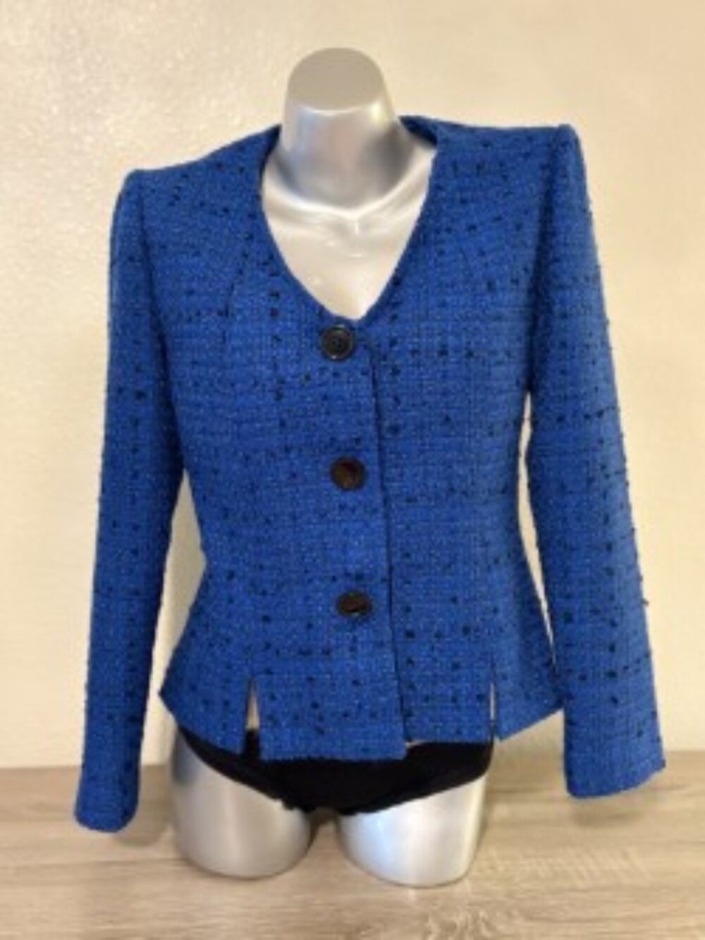 Leslie Fay Women's Blue Jacket Size 8